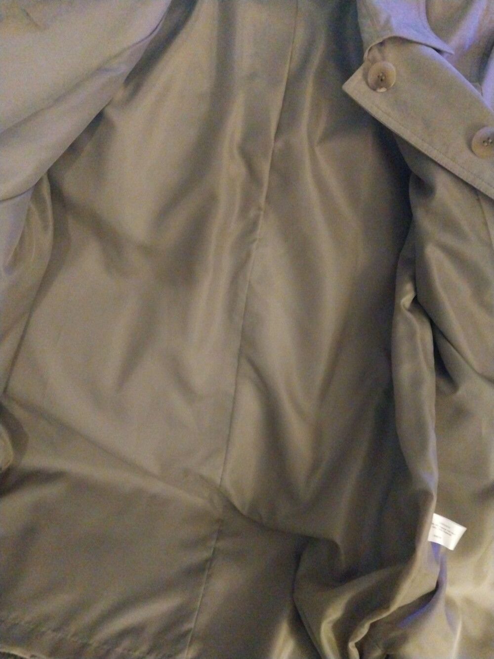 Gallery Womens Size 2X Beige Belted Trench Coat Rain Jacket Hooded Plus - Picture 11 of 15